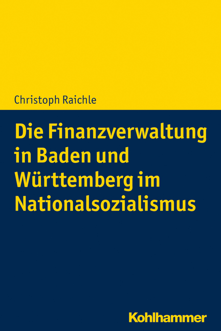 Umschlag von "Finanzverwaltung in Baden und Württemberg im Nationalsozialismus"