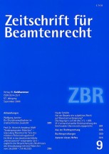 Zeitschrift für Beamtenrecht 9/2009