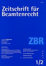 Zeitschrift für Beamtenrecht 1+2/2010
