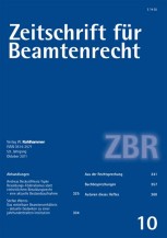 Zeitschrift für Beamtenrecht 10/2011