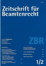 Zeitschrift für Beamtenrecht 1+2/2012