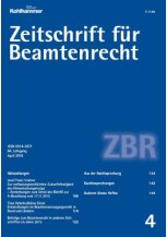 Zeitschrift für Beamtenrecht 4/2016
