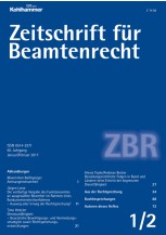 Zeitschrift für Beamtenrecht 1+2/2017