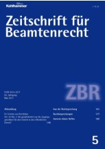 Zeitschrift für Beamtenrecht 5/2017