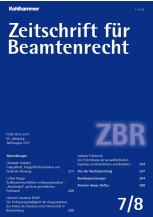 Zeitschrift für Beamtenrecht 7+8/2017
