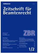 Zeitschrift für Beamtenrecht 1+2/2018