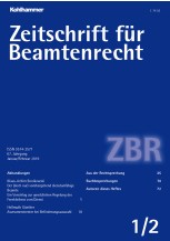 Zeitschrift für Beamtenrecht 1+2/2019