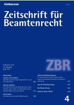 Zeitschrift für Beamtenrecht 4/2022