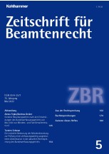 Zeitschrift für Beamtenrecht 5/2022