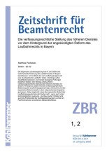 Die verfassungsrechtliche Stellung des höheren Dienstes vor dem Hintergrund der angekündigten Reform des Laufbahnrechts in Bayern