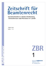 Dienstrechtsreform in Baden-Württemberg -Generalrevision statt Revolution im "Ländle"