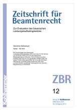 Zur Evaluation des bayerischen Leistungslaufbahngesetzes