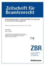 Die Richteralimentation in Rheinland-Pfalz