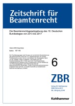 Die Beamtenrechtsgesetzgebung des 18. Deutschen Bundestages von 2013 bis 2017