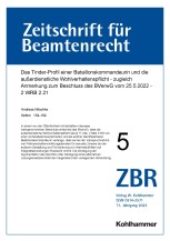 Das Tinder-Profil einer Bataillonskommandeurin und die außerdienstliche Wohlverhaltenspflicht - zugleich Anmerkung zum Beschluss des BVerwG vom 25.5.2022 - 2 WRB 2.21