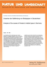 Ursachen der Gefährdung von Biotoptypen in Deutschland