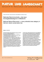 Nationale Naturmonumente - eine neue Schutzgebietskategorie im BNatSchG