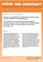 Bewertung und Bewältigung erheblicher Biodiversitätsschäden und deren Verhältnis zur Eingriffsregelung