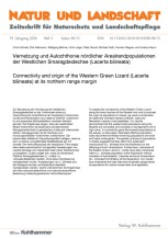 Vernetzung und Autochthonie nördlicher Arealrandpopulationen der Westlichen Smaragdeidechse (Lacerta bilineata)