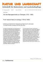 Von der Naturgeschichte zur Ökologie (1750 - 1900)