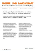 Abschätzung der Repräsentativität des Netzes der deutschen UNESCO-Biosphärenreservate - ein Beitrag zur Diskussion