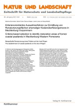 Kriterienorientiertes Auswahlverfahren zur Ermittlung von Renaturierungsflächen ehemaliger Küstenüberflutungsmoore in Mecklenburg-Vorpommern
