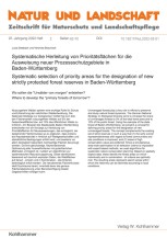 Systematische Herleitung von Prioritätsflächen für die Ausweisung neuer Prozessschutzgebiete in Baden-Württemberg