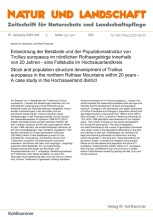 Entwicklung der Bestände und der Populationsstruktur von Trollius europaeus im nördlichen Rothaargebirge innerhalb von 20 Jahren - eine Fallstudie im Hochsauerlandkreis