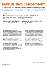 Mainstreaming der biologischen Vielfalt in die Politik der Europäischen Union - Anknüpfungspunkte der EU-Biodiversitätsstrategie für 2030