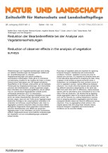 Reduktion der Bearbeitereffekte bei der Analyse von Vegetationserhebungen