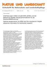 Arterfassungen mittels Umwelt-DNA (eDNA) und die Bedeutung digitaler Sequenzinformationen für die Biodiversitätsforschung