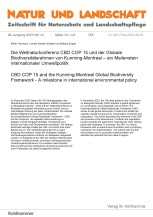 Die Weltnaturkonferenz CBD COP 15 und der Globale Biodiversitätsrahmen von Kunming-Montreal – ein Meilenstein internationaler Umweltpolitik