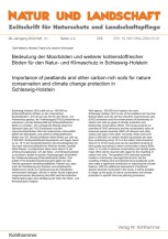 Bedeutung der Moorböden und weiterer kohlenstoffreicher Böden für den Natur- und Klimaschutz in Schleswig-Holstein