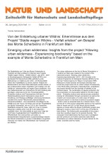 Von der Entstehung urbaner Wildnis: Erkenntnisse aus dem Projekt "Städte wagen Wildnis - Vielfalt erleben" am Beispiel des Monte Scherbelino in Frankfurt am Main