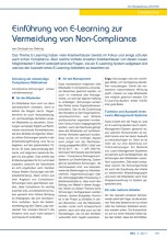 Einführung von E-Learning zur Vermeidung von Non-Compliance