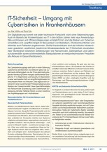 IT-Sicherheit - Umgang mit Cyberrisiken in Krankenhäusern